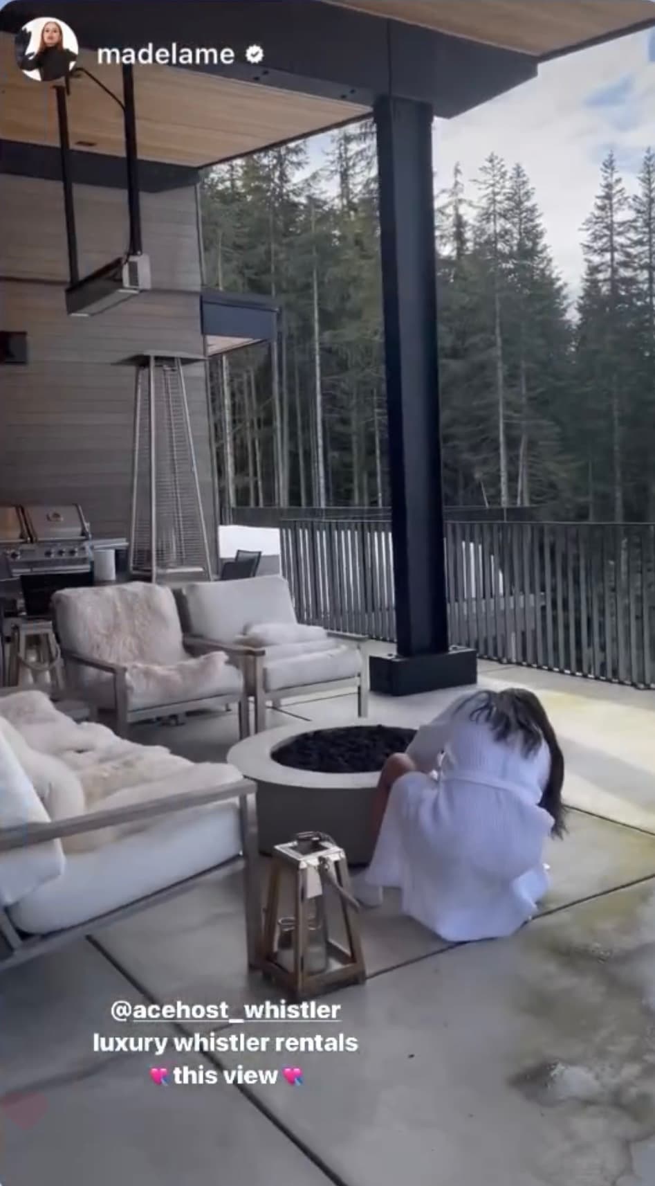 Madelaine Petsch at AceHost property in Whistler