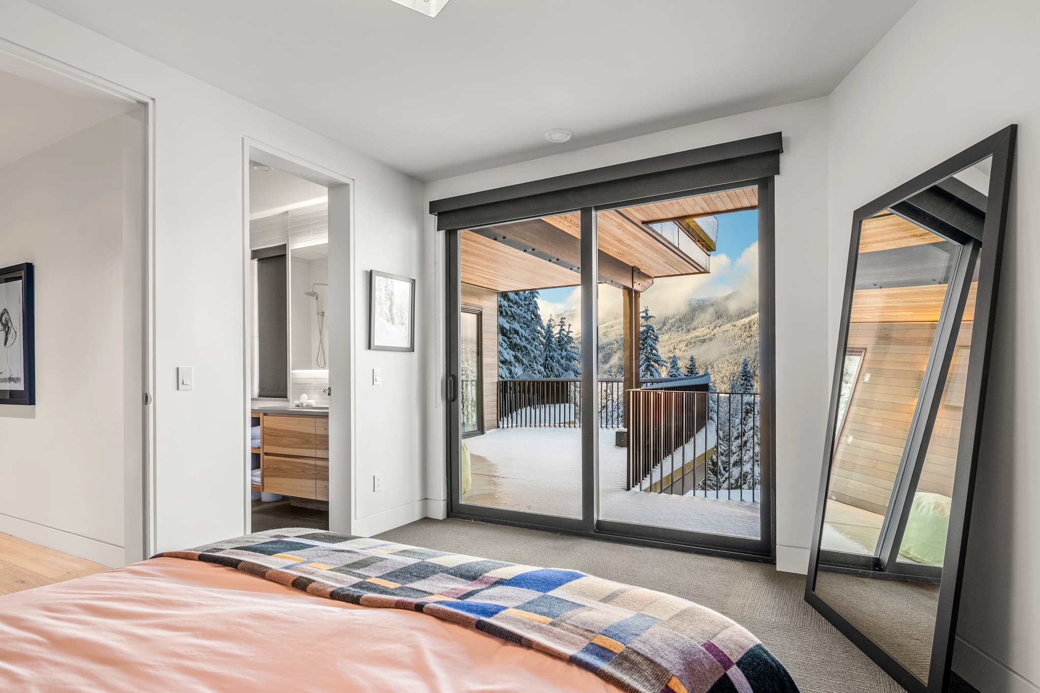 Panoramic view from a Whistler ski-in/ski-out property