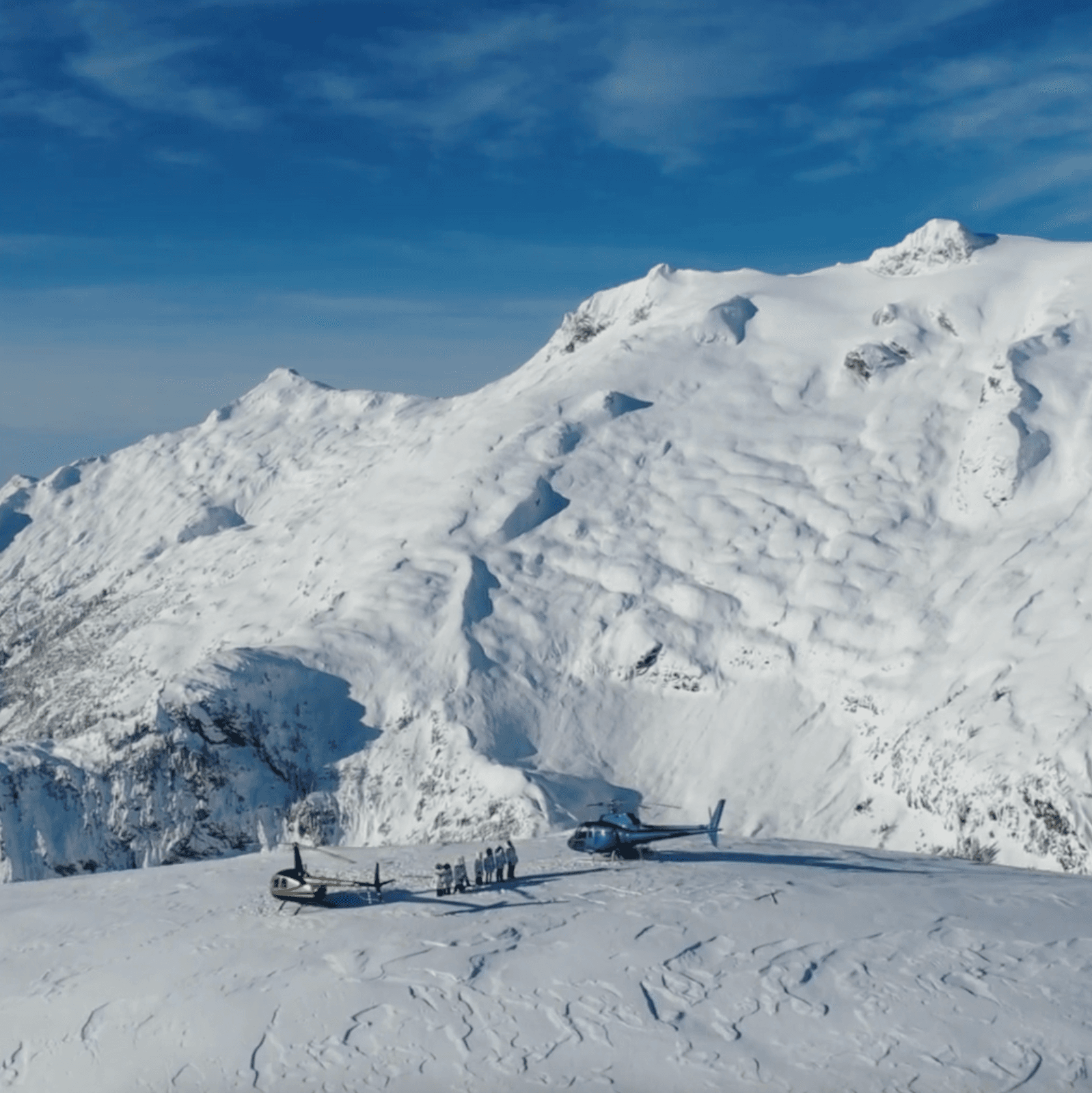 Helicopter tour over Whistler mountains