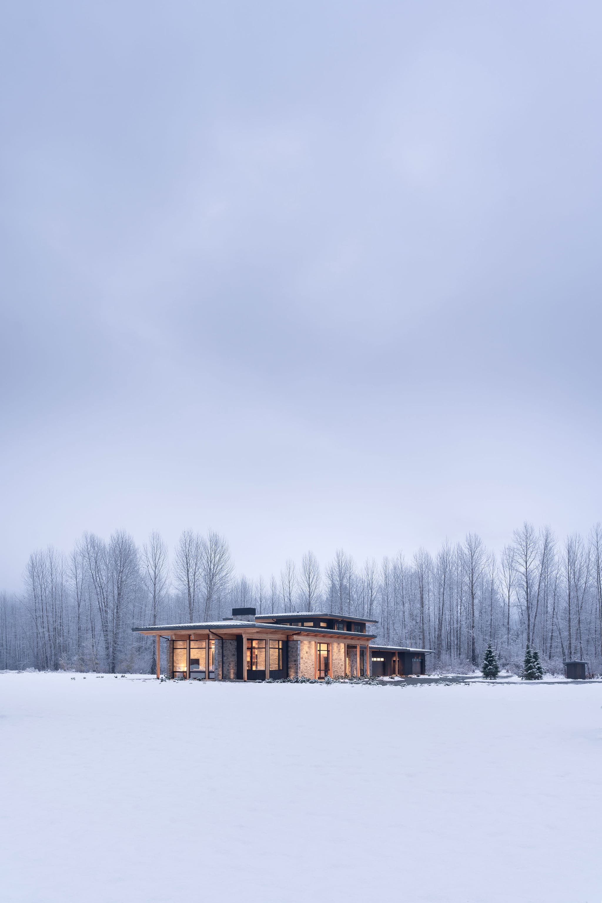 Mountain view from luxury property deck in summer