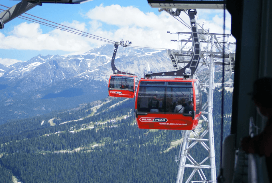 Whistler mountain ski area