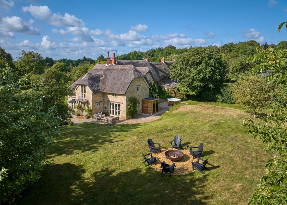 Aerial view of the Cotswolds estate